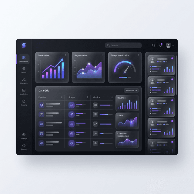 CRM Dashboard Mockup