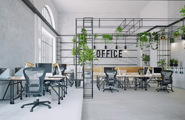 Business workspace with sales and customer planning